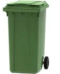 Vepa Bins Mini Container 240 Liter mit Klappdeckel gr&uuml;n