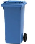 Vepa Bins Mini Container 120 Liter mit Klappdeckel blau