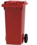 Vepa Bins Mini Container 120 Liter mit Klappdeckel rot