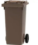 Vepa Bins Mini Container 120 Liter mit Klappdeckel braun