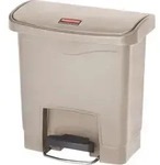 Rubbermaid Slim Jim Step on Abfallbeh&auml;lter 15 Liter Front Step beige