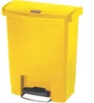 Rubbermaid Slim Jim Step on Abfallbeh&auml;lter 30 Liter Front Step gelb