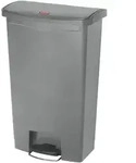 Rubbermaid Slim Jim Step on Abfallbeh&auml;lter 68 Liter Front Step grau