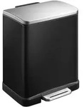 EKO E-Cube Recycling Tretm&uuml;lltrenner Edelstahl 1x10 und 1x9 Liter Edelstahl matt,