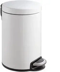 EKO Serene Treteimer 12 Liter Klappdeckel mit Pedal wei&szlig;