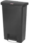 Rubbermaid Slim Jim Step on Abfallbeh&auml;lter 50 Liter Front Step schwarz