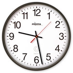 Peweta Funk-Wanduhr "&oslash; 30 cm", Zifferblatt arabische Zahlen, Schwarz