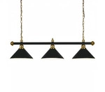 Winsport Billardlampe "London", Messing, Schwarz lackiert, Schwarz