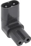 InLine Netzadapter IEC 60320 C8 / C7, oben/unten gewinkelt 2pol