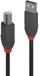 Lindy 36675 USB Kabel USB 2.0 5 m USB A USB B 0,48 Gbit/s Schwarz
