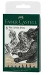 Faber-Castell Pitt Artist Pen Tuschestift, 8er Etui, schwarz