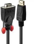 Lindy 41941 Videokabel-Adapter 1 m DisplayPort VGA (D-Sub) Schwarz
