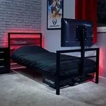 X Rocker Basecamp Metall Gaming Bett mit TV-Halterung