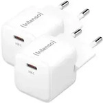 Intenso Power Adapter W30C GaN Doppelpack 2x je 1x USB-C GaN 30 Watt wei&szlig;