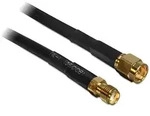 DeLOCK 10m SMA m/f Koaxialkabel CFD200 Schwarz