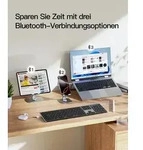 inateck Keyboard, ergonomic design, QWERTZ grau