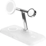 Targus HyperJuice Qi2 4-in-1 magnetische Ladestation wei&szlig;