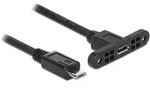 DeLOCK 85245 USB Kabel USB 2.0 0,25 m Micro-USB B 0,48 Gbit/s Schwarz