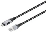 Manhattan 394826 Kabeladapter RJ-45 USB-C Schwarz, Silber