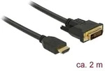 DeLOCK 85654 Videokabel-Adapter 2 m HDMI Typ A (Standard) DVI Schwarz