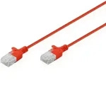 Digitus CAT 6 U-UTP Slim Patchkabel, 1 m, Rot
