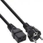 InLine Netzkabel 16A, Schutzkontakt gerade/Kaltger&auml;testecker IEC320/C19, 1m