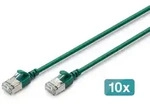 Digitus CAT 6A F-FTP Slim Patchkabel, 2 m, Gr&uuml;n, 10 St&uuml;ck