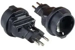 Alcasa PA-6002S Netzstecker-Adapter Typ J (CH) Typ F Schwarz