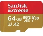 SD-Card 64GB microSDHC SANDISK Extreme UHS-I, inkl. Adapter