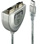 Lindy 42889 Serien-Kabel Silber 0,6 m USB Typ-A DB-9