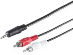 Klinkenst. 3,5mm Stereo - 2 Cinchstecker 5,0m