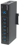 Manhattan 7-Port USB 3.0 Hub f&uuml;r Industrieanwendungen, Sieben USB 3.0 Typ A-Ports,