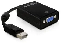 Delock 61848, DeLOCK 61848 Videokabel-Adapter 0,125 m VGA (D-Sub) DisplayPort Schwarz