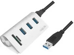 LogiLink CR0045 Schnittstellen-Hub USB 3.2 Gen 1 (3.1 Gen 1) Type-A 5000 Mbit/s