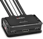 Lindy 42344 Tastatur/Video/Maus (KVM)-Switch Rack-Einbau Schwarz