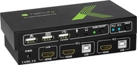 Techly IDATA-KVM-HDMI2U, Techly IDATA-KVM-HDMI2U Tastatur/Video/Maus (KVM)-Switch