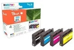 Peach PI300-708 Druckerpatrone 4 St&uuml;ck(e) Standardertrag Schwarz, Cyan, Magenta,