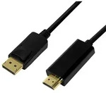 LogiLink CV0127 Videokabel-Adapter 2 m DisplayPort HDMI Typ A (Standard) Schwarz
