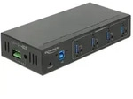 DeLOCK 63309 Schnittstellen-Hub USB 3.2 Gen 1 (3.1 Gen 1) Type-B 5000 Mbit/s Schwarz