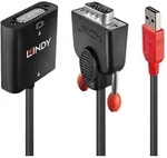 Lindy 38184 Videokabel-Adapter 0,2 m DVI-D VGA (D-Sub) + USB Schwarz, Orange