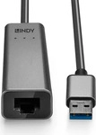 Lindy 43313, Lindy 43313 Kabeladapter USB-A RJ-45 Silber