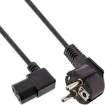 InLine Netzkabel, Schutzkontakt gew. auf Kaltger&auml;test. C13 rechts abgew., 0,5m