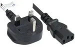 Alcasa P7030-S018 Stromkabel Schwarz 1,8 m Netzstecker Typ G C13-Koppler