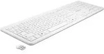 DELOCK USB Tastatur 2,4 GHz kabellos wei&szlig; (flach)