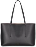 Calvin Klein Shopper Foil Logo Tote with pouch black/toasted coconut LV04F3274G332