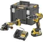 Dewalt 18V Kombopack DCK2020P2T-QW (Bohrschrauber DCD791 + Winkelschleifer DCG4...