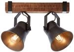 BRILLIANT Lampe Plow Spotbalken 2flg schwarz stahl 2x A60, E27, 10W, g.f.