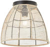 BRILLIANT Lampe, Tanah Deckenleuchte 32cm schwarz/natur, 1x A60, E27, 42W, Für