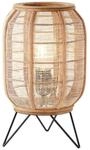 BRILLIANT Lampe, Tanah Tischleuchte schwarz/natur, 1x A60, E27, 42W, Mit