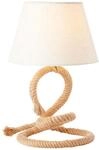 BRILLIANT Lampe, Sailor Tischleuchte natur/wei&szlig;, Seil/Textil, 1x A60, E27,